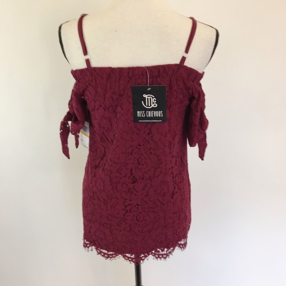 NWT Miss Chievous Lace Off Shoulder Top S - Picture 5 of 7